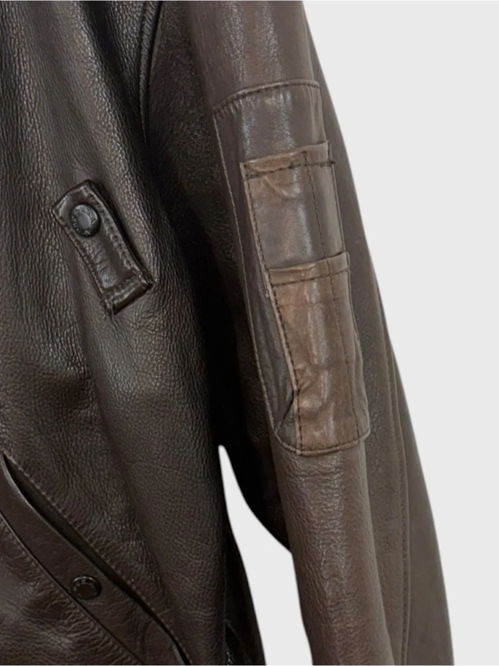 Avirex Vintage B-15 Brown Leather Bomber Jacket Size XL